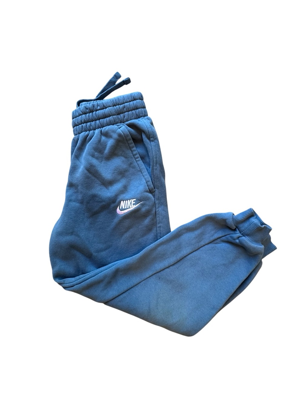 Nike Kids Blue Fleece Jogger Pants Size Small